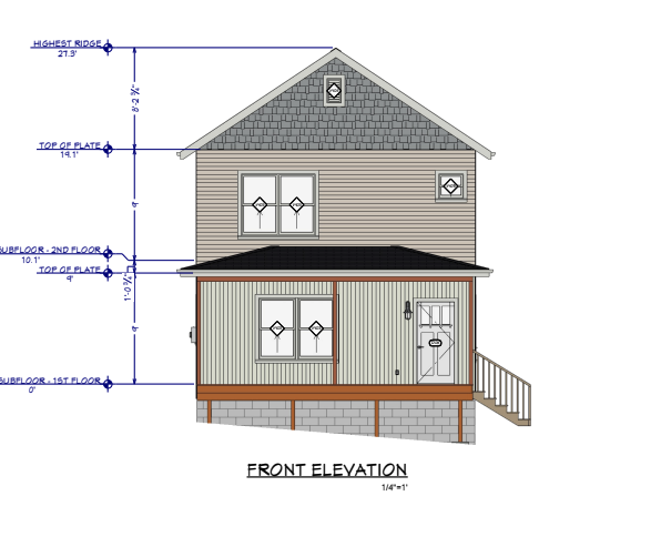 Front elevation (rendering) - The Briarwood floor plan