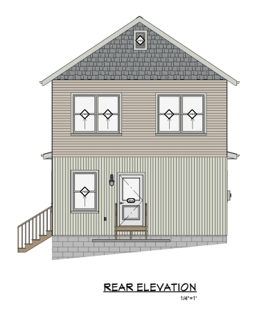 Rear elevation (rendering)