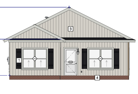 Front elevation (rendering) - The Oakleigh floor plan